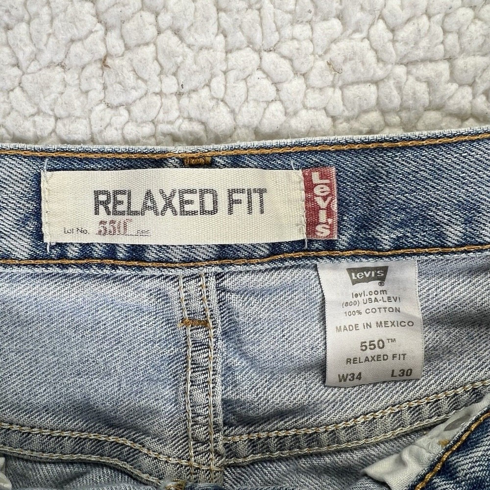 Levi's 550 Jeans Men's 34x30 (Actual 33x30) Blue Relaxed Fit Y2K - Picture 10 of 15